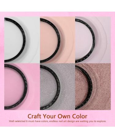 Lofuanna 6 Colors Dip Powder Nail Kit Starter - Professional Dipping Kit for French Dip Manicure - Nail Art Design Set for All Seasons - Buy Online on GoSupps.com