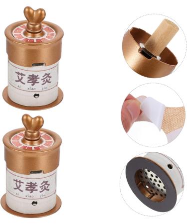 Gatuida Moxibustion Box Set - Chinese Moxa Roll Acupuncture Belt - Health & Wellness Tool - Moister Burner - PP Container 7.5x5cm Brown - Buy Online on GoSupps.com