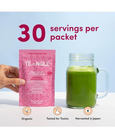 Teangle Signature Peppermint Matcha Powder Ceremonial Grade Matcha Green Tea Organic Shade Grown Leaves Single Bag (30g) Graded for Texture and Taste Perfect for Matcha Lattes - Buy Online on GoSupps.com
