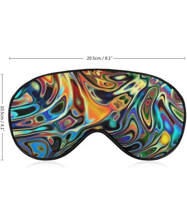 Blurred Rainbow Art Sleep Mask for Women - Adjustable Eye Shades with Elastic Strap | Relax & Sleep Better - Buy Online on GoSupps.com