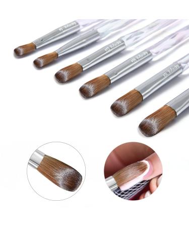 Yasterd 100% Kolinsky Acrylic Nail Brush Size 12 - Crimped Oval Crystal Handle - Professional Salon Quality Acrylic Brushes for Nails - Nail Art Manicure Tool - Buy Online on GoSupps.com