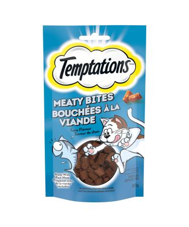 TEMPTATIONS MEATY BITES Cat Treats Adult Tuna Flavour 42.5g Pouch (7 Pack)