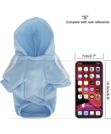 Buy QiCheng&LYS Dog Coat - Cute Cotton Warm Hoodies for Puppies & Cats (Blue Size S) | Cozy Pet Apparel - Buy Online on GoSupps.com