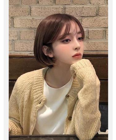 KXW Brown Bob Wig with Ponytail - Real Hair Wig for Women | Short Light Brown 12-Inch Wig for Cosplay Parties & Daily Wear - Buy Online on GoSupps.com