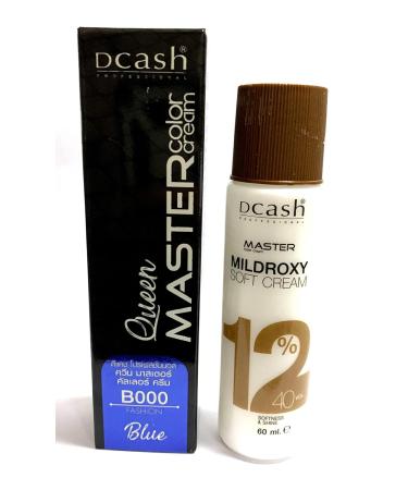 Dcash Permanent Hair Dye Color Cream - Super Blue Color #B000 for International Shipping - Buy Online on GoSupps.com