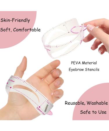 Teuvo Eyebrow Stencil Set for Beginners | 24 Styles Brush & Razor | DIY Makeup Tool for Women - International Shipping - Buy Online on GoSupps.com