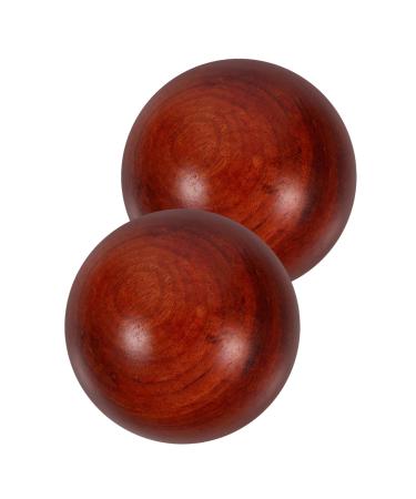Solustre 6 pc wood play manual massage chinese handballs baoding fitness ball chinese balls acupuncture massage ball wooden balls chinese style bamboo circle