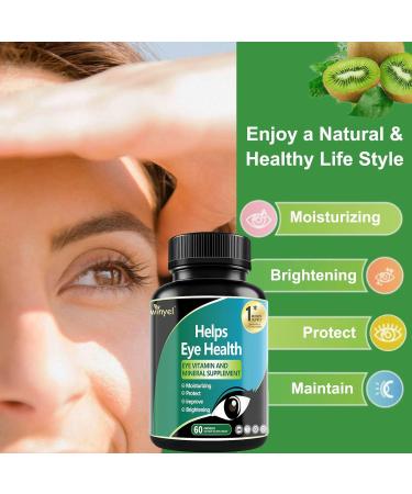 WINYEL Lutein Eye Vitamins Supplement - Supports Eye Health - with Lutein Zeaxanthin Zinc and Vitamins C & E - 60 Capsules - Buy Online on GoSupps.com