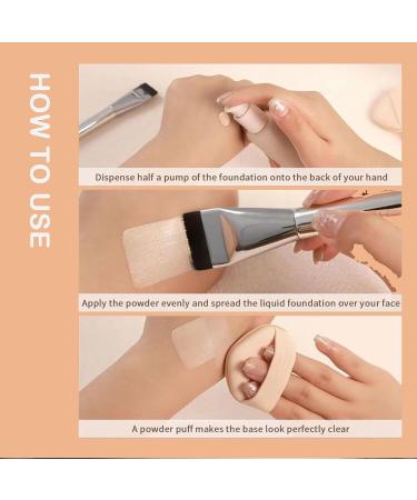 Irikdescia Flat Foundation Brush for Liquid Makeup Fishtail Shape Ultra Thin Makeup Brush Angled Liquid Foundation Brush for Liquid Creamy Concealer Brush - Buy Online on GoSupps.com