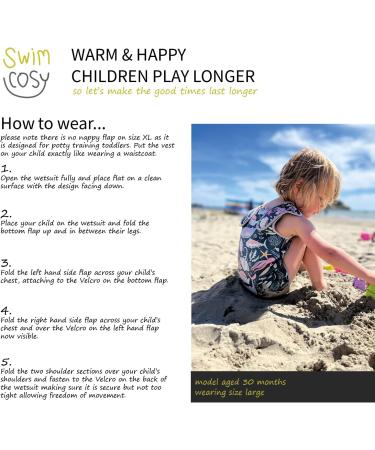 Swim Cosy Baby/Toddler Wetsuit Vest UPF50 Neoprene Wrap - Unicorns Dinosaurs Ducks - MEDIUM 6-18 Months - Buy Online on GoSupps.com