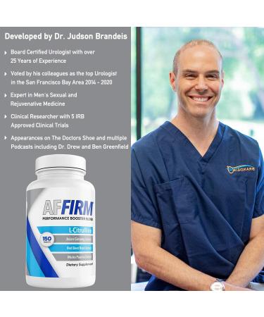 AFFIRM L-Citrulline Dietary Supplement 750mg 150 Tablets - Improve Male ED Performance - 75 Day Supply - Dr. Judson Brandeis Formula - Buy Online on GoSupps.com