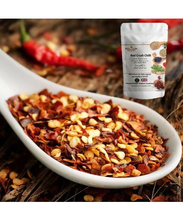 Organic Dried Red Crushed Hot Chilli Flakes by Spices&herbsuk - 500g | Perfect for Pizza, Pasta, BBQ, Tandoori, Curries & More - Buy Online on GoSupps.com