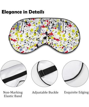 Adjustable Paint Stains & Splashes Sleep Mask for Women | Comfortable Eye Shades with Elastic Strap - Buy Online on GoSupps.com