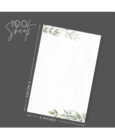 Farmhouse Greenery Notepad - 4x6 in. | Stylish Eco-Friendly Stationery for Home & Office - Buy Online on GoSupps.com