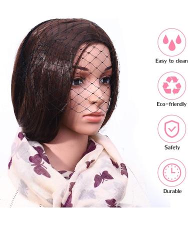 Lurrose Headband with Black Veil Hair Hoop Headband Simple Elegant Mesh Headdress for Woman Girl (Black) - Buy Online on GoSupps.com