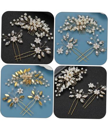 minkissy 5 Sets Hairpin Bridal Hair Combs Pearl Hair Combs Decorative Headpiece Decorative Hair Combs Wedding Decorations for Ceremony Hair Decor Accessory Zinc Alloy Horse Eye Bride - Buy Online on GoSupps.com