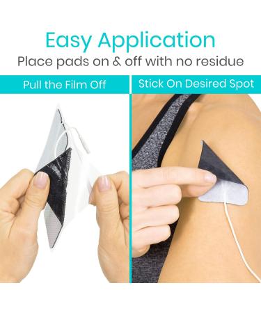 Vive Tens Unit Replacement Pads - 40 Pack Reusable Electrode Pads for Muscle Stimulation & Electrotherapy - Fits Most Devices - Buy Online on GoSupps.com