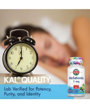 KAL Melatonin 5mg Sleep Aid Melatonin Supplement Supports Calming Relaxation and a Healthy Sleep Cycle Fast Dissolving ActivMelts Natural Vanilla Mint Flavor Vegetarian 90 Serv 90 Micro Tablets Vanilla Mint 90 Count (  - Buy Online on GoSupps.com