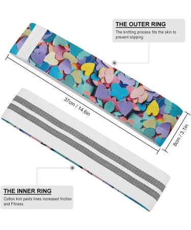 Buy Colorful Confetti Printed Resistance Bands - Elastic & Fabric Exercise Fitness Bands for All Levels | International Shipping Available - Buy Online on GoSupps.com