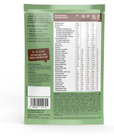 Shake That Weight 42x Meal Replacement Shakes - 2 Weeks Supply for Weight Loss - Variety Pack including White Chocolate, Raspberry, Chocolate Mint, Cafe Latte, Caramel - 1450g - Buy Online on GoSupps.com
