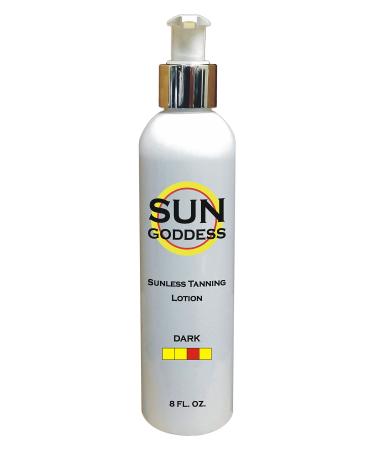 Best Sunless Self Tanning DARK Lotion 8 oz + Best Sunless Self Tanning Applicator Mitt + Best Sunless Self Tanner Application Gloves + 1 Self Tan Lotion Sample - Best # 1 Sunless Self Tanning Lotion