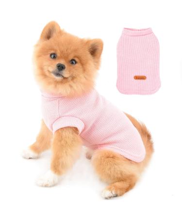 Paidful dog shirts for small medium-sized dog cats young girls single-color soft cotton vest T-shirts summer sleeveless breathable tea puppy chihuahua yorkie clothing pet pink s: back length: 20cm/8.0 " bust: 32cm/12.5" Pink - Buy Online on GoSupps.com
