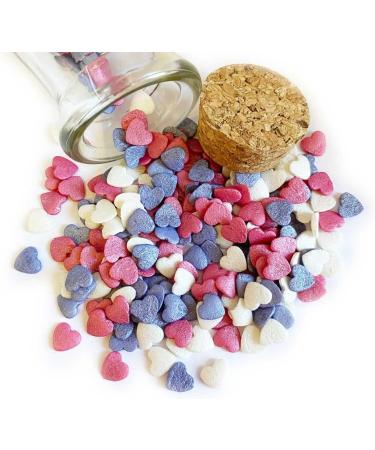 A Pinch Of - Multicoloured Glimmer Love Hearts Mix - Valentine's Day Cake Topper Sprinkles - 25g Edible Glimmer Cupcake Decorations - Perfect for Birthdays Weddings & Romantic Celebrations - Buy Online on GoSupps.com
