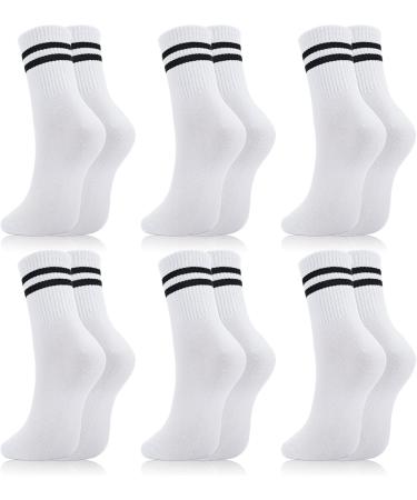 Buy Utensilsto Women's Sports Socks - 6 Pairs of Tennis & Striped Cotton Socks (Size 38-43) - Comfortable & Stylish - Buy Online on GoSupps.com