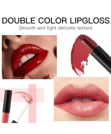 Mknzome Exquisite Cosmetics Gift Set | Multifunctional Makeup Kit for Face Eyes & Lips | Perfect Birthday Gift for Girlfriend - Eyeshadow Palette Lipstick Rouge & Pressed Powder #1 - Buy Online on GoSupps.com