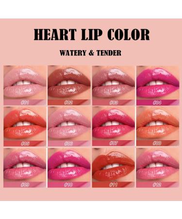 Shop Dulele 12Pcs Watery Liquid Lipstick Set - Moisturizing Highly Pigmented Longwear Rose Lip Tint with Gift Box | International Shipping - Buy Online on GoSupps.com
