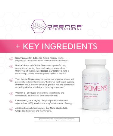 Orenda Women's Multivitamin -Blend, Dong Quai & Black Cohosh Vitamins, Minerals, Hormonal Balance, Immune and Heart Health - 90 Tablets - Buy Online on GoSupps.com