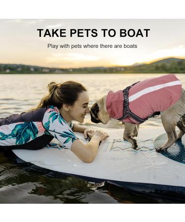 Buy Petcute Dog Rain Jacket - Waterproof & Windproof Coat for All Sizes Reflective Stripes Adjustable Hood - 3XL Rose Red - Buy Online on GoSupps.com