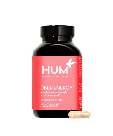 HUM Uber Energy - Adrenal & Energy Support Supplement with Ashwagandha Root & Vitamin B - Designed for Stress Relief, Adrenal Health, Memory and Focus (60 Vegetarian Capsules)