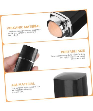 PLAFOPE 1pc Facial Oil Absorbing Ball Face Cleaning Facial Tool Facial Oil Blotting Massager Roller The Face Black 1 count (Pack of 1) - Buy Online on GoSupps.com