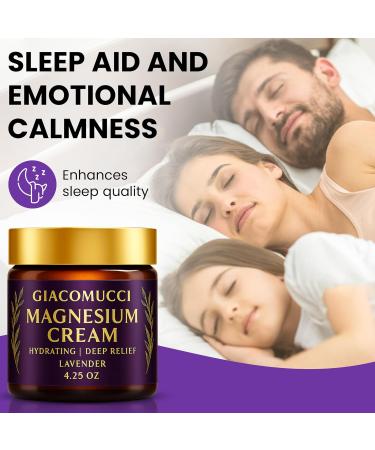 Magnesium Cream for Nighttime Relief - Magnesium Chloride Body Balm - Fast Absorbing Leg, Arm & Chest Lotion - Sleep Support & Wellness Recovery -Safe for Kid - Lavender - Buy Online on GoSupps.com