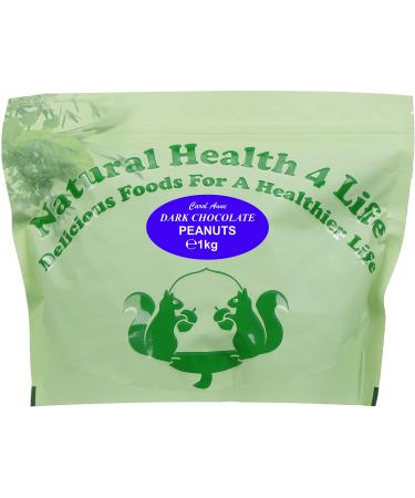 Natural Health 4 Life Carol Anne Confectionery Dark Chocolate Peanuts 1 kg in Resealable Pouch (1 Pouch)