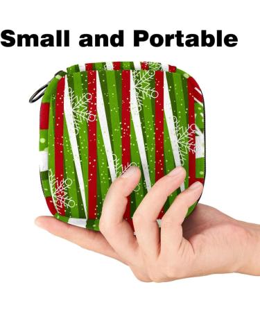 Muooum Geometric Christmas Menstrual Pouch - Zipper Bag for Tampons & Bandages - Stylish & Practical for Women & Girls - Buy Online on GoSupps.com
