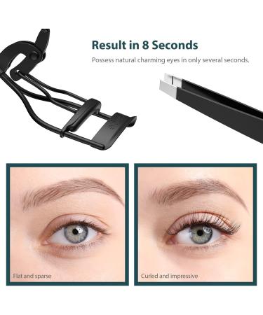 Kaasage Eyelash Curler no Pinching eyelids Classical Metal Makeup Curling Tool Contain 5 Silicone Refill Pads and Tweezers Naturally Curled for 5 Seconds Curls Lasting All Day - Buy Online on GoSupps.com