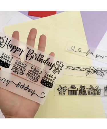 6Pcs Birthday Plastic Embossing Folders - DIY Craft Gift Templates for Happy Birthday, Love You, Cake Mold - Perfect for Paper Card Making, Scrapbooking, and Craft Decoration - Buy Online on GoSupps.com