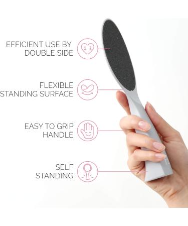 F3 Systems Self-Standing Emery Foot File: Double-Sided Pedicure Tool for Cracked Heels - Wet & Dry Feet Care - Hygienic Exfoliating Callus Remover & Foot Scrubber - Buy Online on GoSupps.com