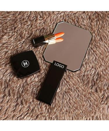 Salon Professional Large Hand Held Makeup Mirror in Black - Clear & Premium Quality for Makeup, Shaving, and Facial Care - Buy Online on GoSupps.com