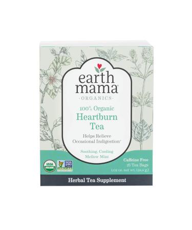Earth Mama Organic Heartburn Tea Bags for Occasional Pregnancy Heartburn 16-Count (Multi-Pack)