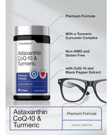 Horb ach Astaxanthin 12mg | with CoQ-10 & Turmeric | 60 Softgels | Premium Formula | Non-GMO Gluten Free Supplement - Buy Online on GoSupps.com