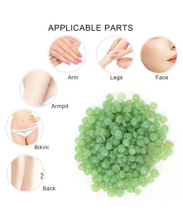 Buy Painless Depilatory Wax Beads - Paperless Hair Removal for Face Legs Armpits & More (Green) - Fast International Shipping - Buy Online on GoSupps.com