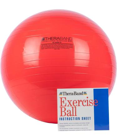 TheraBand Red 55cm Exercise Ball for Posture, Balance, Core Fitness & Rehab - Buy Online on GoSupps.com