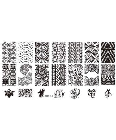 Vektenxi Premium Quality Lace Stamper Nails Art Stamp Stamping Nail Template Flowers Image Printer Plate - Buy Online on GoSupps.com