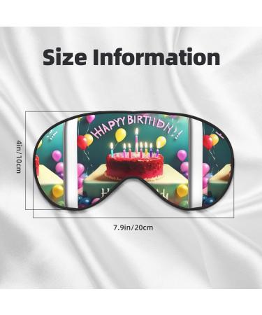 Happy Birthday Unisex Adjustable Blackout Sleep Eye Mask | Travel Yoga Office Nap - Comfort & Style - Buy Online on GoSupps.com
