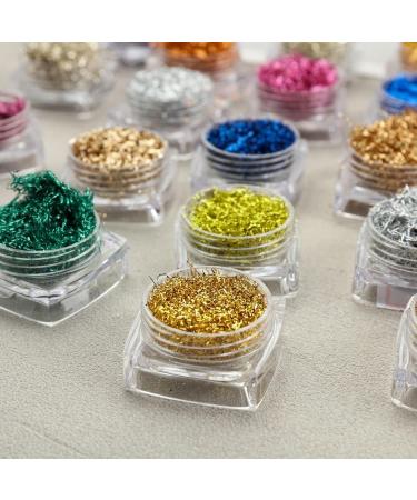 DIY Nail Decorating Sticker Manicure Nail Art Foils Nail Foils 3D Gold Flakes Gold Silver Foil Mesh(20) - Buy Online on GoSupps.com