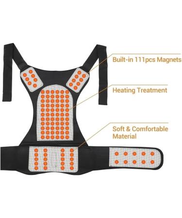 Back Support Back Brace Lumbar Support Self-Heating Magnetic Therapy Full Back Support Belt Shoulder Back and Neck Back Support Belt(Medium) Medium Black - Buy Online on GoSupps.com