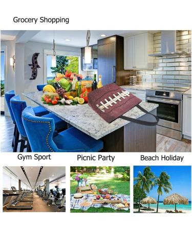 3D American Football Print Extra Large Canvas Shoulder Tote Bag | Gym Beach Weekender Travel | Reusable Grocery Shopping - Buy Online on GoSupps.com